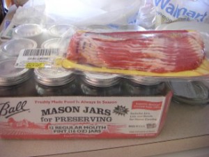 Mason jars & bason