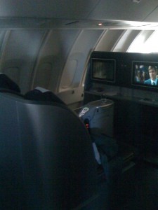I want a basement home theatre that looks like this. Complete with flight attendants that smile. A lot.