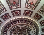 The ceiling inside the auditorium